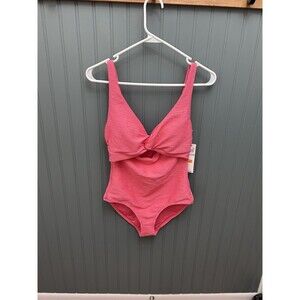 Anne Cole Dream Weaver Twist Front ‎ Melon One Piece Swimsuit women's  Size 6